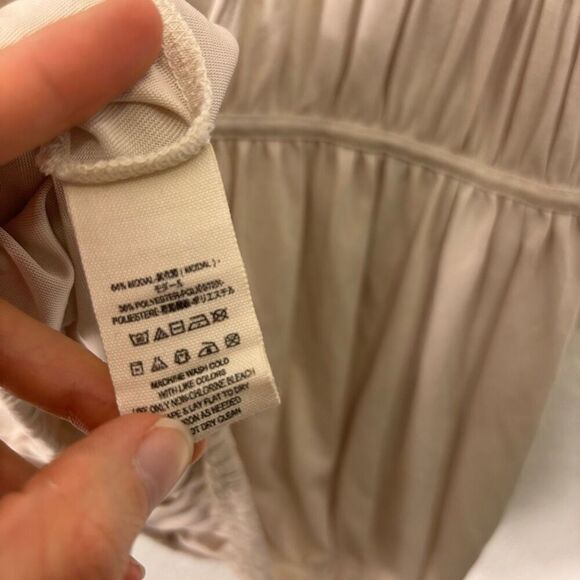 Free People Bone Color V Neck Cutout Back Tank Top Size Small - Picture 6 of 6